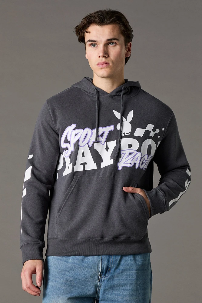 Playboy Sport Racing Graphic Fleece Hoodie