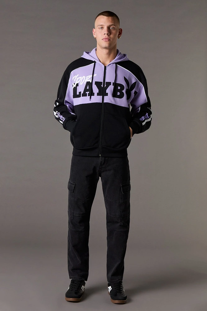 Playboy Sport Colourblock Zip-Up Hoodie