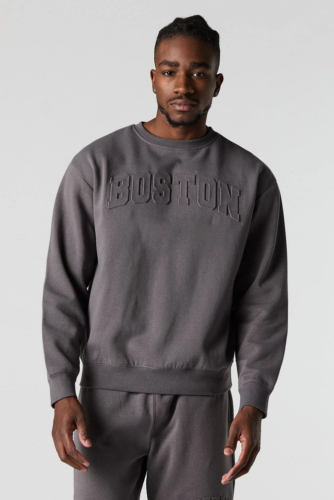 City Embossed Fleece Sweatshirt