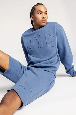 City Embossed Fleece Sweatshirt