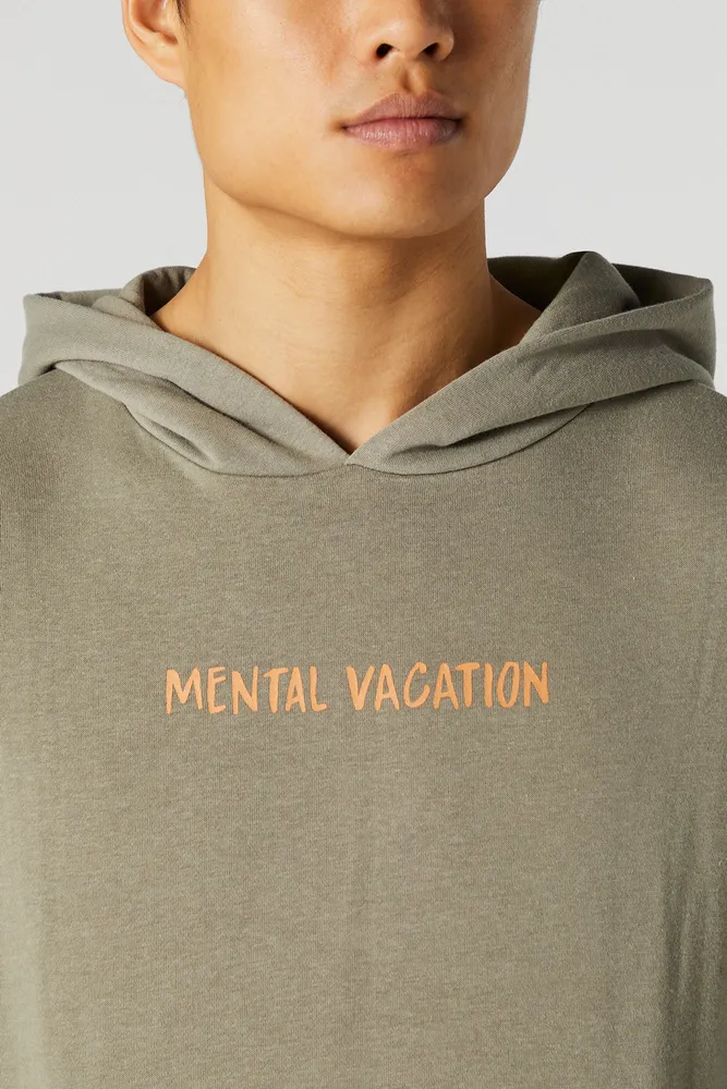 Mental Vacation Graphic Fleece Hoodie