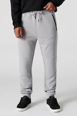 Jogger de style moto en molleton