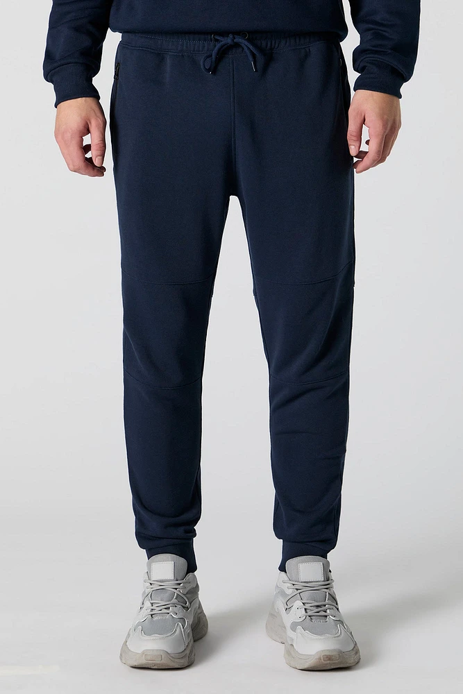 Jogger en molleton avec poches à fermeture glissière