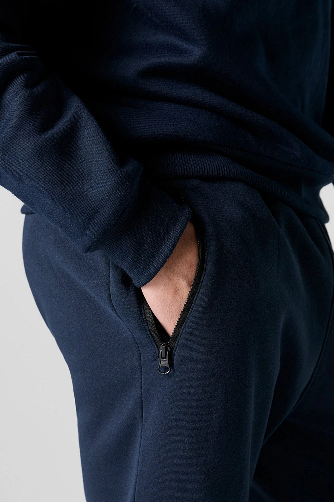 Jogger en molleton avec poches à fermeture glissière