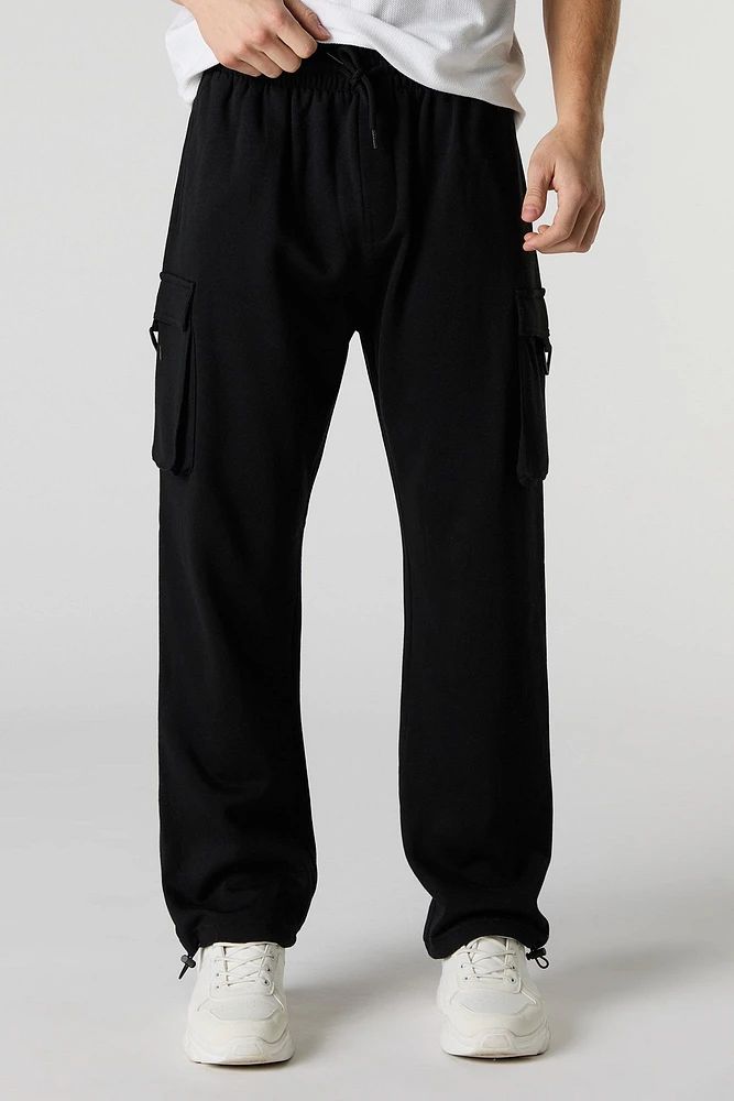 Fleece Toggle Hem Cargo Jogger