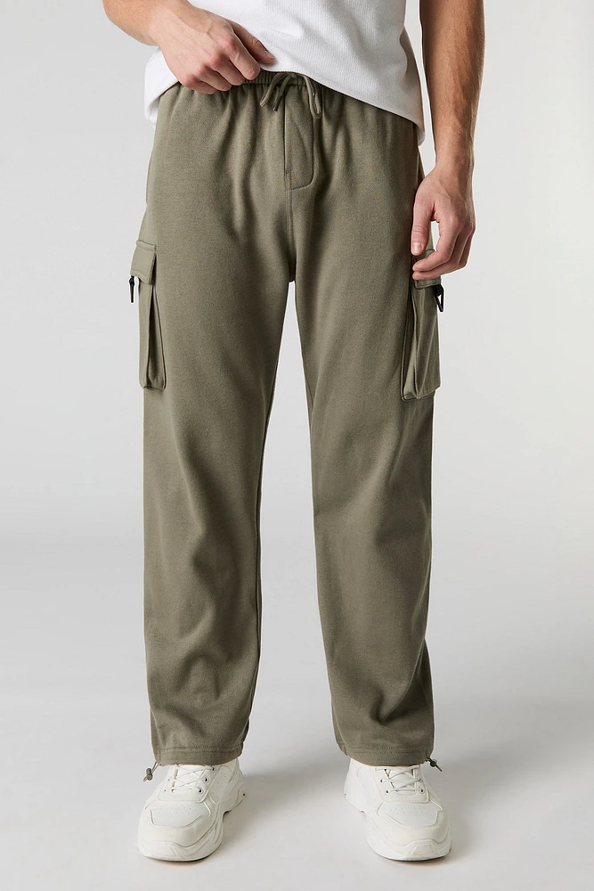 Fleece Toggle Hem Cargo Jogger