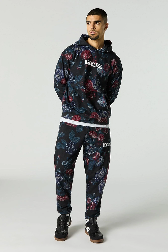 Floral Print Fleece Jogger