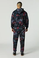 Floral Print Fleece Jogger