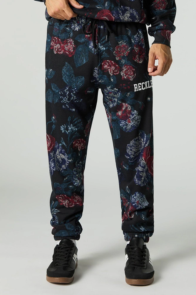 Floral Print Fleece Jogger