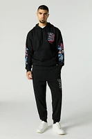 Floral B Embroidered Fleece Jogger