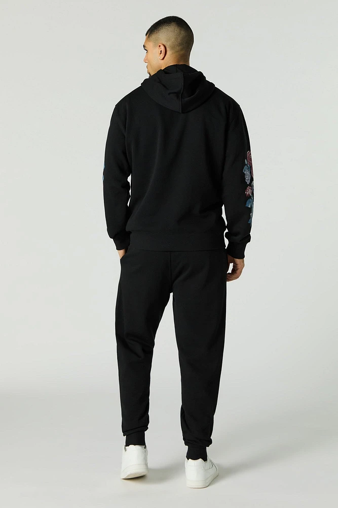 Floral B Embroidered Fleece Jogger