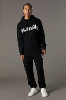 Playboy Graphic Rhinestone Fleece Jogger