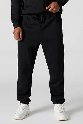 Solid Fleece Drawstring Jogger