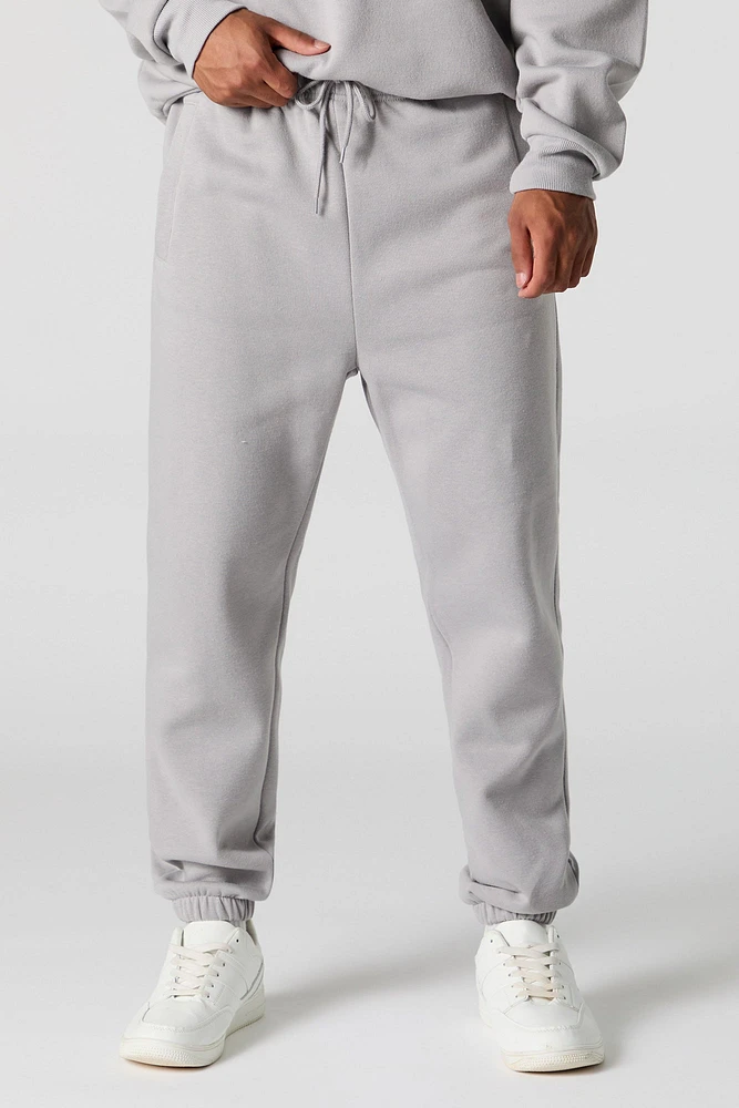 Solid Fleece Drawstring Jogger