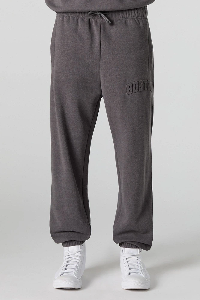 City Embossed Fleece Jogger