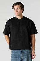 Ribbed Textured Relaxed T-Shirt