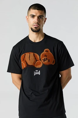 T-shirt avec motif brodé Headless Bear en chenille