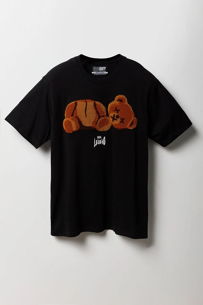 T-shirt avec motif brodé Headless Bear en chenille