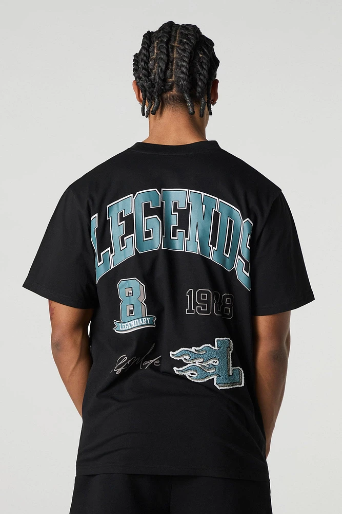 T-shirt avec motif brodé Legends en chenille