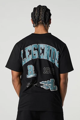 T-shirt avec motif brodé Legends en chenille