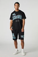 T-shirt avec motif brodé Legends en chenille