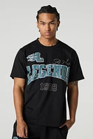 T-shirt avec motif brodé Legends en chenille