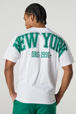 T-shirt avec motif brodé New York en chenille