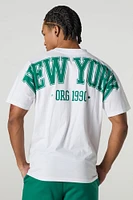 T-shirt avec motif brodé New York en chenille