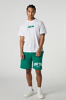 T-shirt avec motif brodé New York en chenille