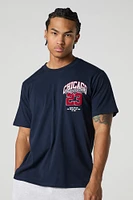 T-shirt avec motif brodé Chicago en chenille