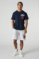 T-shirt avec motif brodé Chicago en chenille