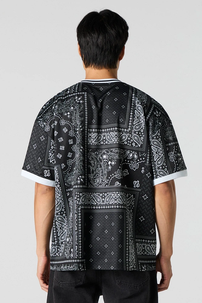 Bandana Print Soccer Jersey