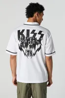 Kiss Graphic Button-Up Jersey