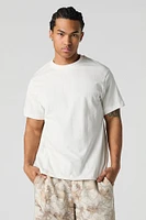 T-shirt carré en tricot côtelé vertical