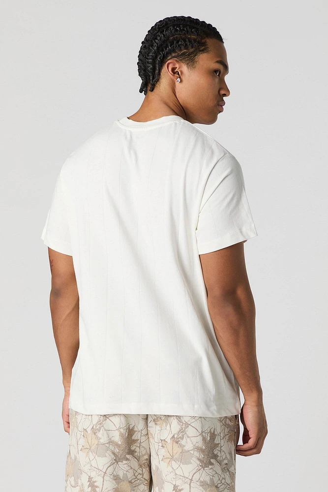 T-shirt carré en tricot côtelé vertical