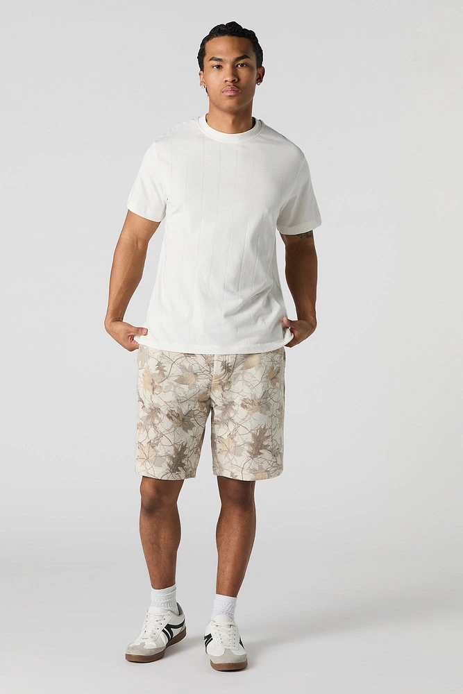 T-shirt carré en tricot côtelé vertical
