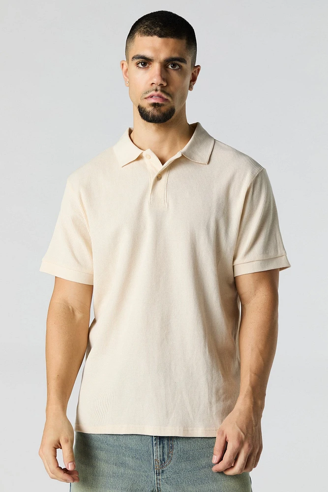 Polo en tricot thermal