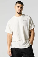 T-shirt en tricot texturé avec motif brodé Beach Vibes