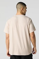 Beach Vibes Embroidered Textured Knit T-Shirt