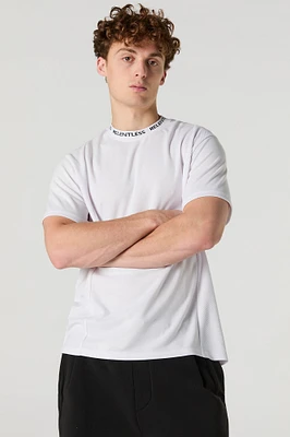 T-shirt texturé en tricot de jacquard avec imprimé Relentless