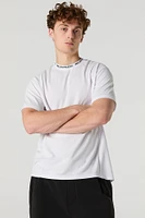T-shirt texturé en tricot de jacquard avec imprimé Relentless