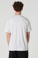 T-shirt texturé en tricot de jacquard avec imprimé Relentless