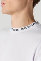 T-shirt texturé en tricot de jacquard avec imprimé Relentless