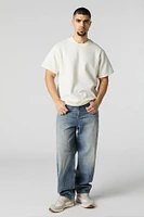 T-shirt ras du cou en tricot textur