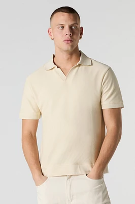 Ribbed Polo Top