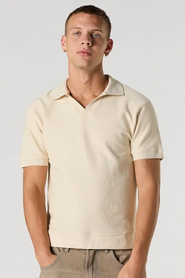 Ribbed Polo Top