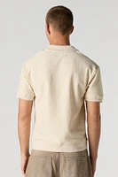 Ribbed Polo Top