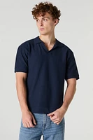 Ribbed Polo Top