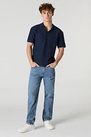 Ribbed Polo Top