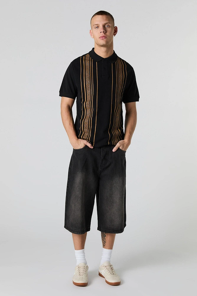 Geo Striped Polo
